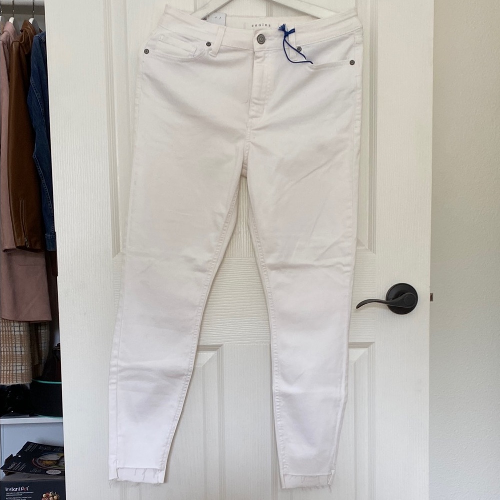NEW Eunina White Skinny Jeans Modern Minimalist Style